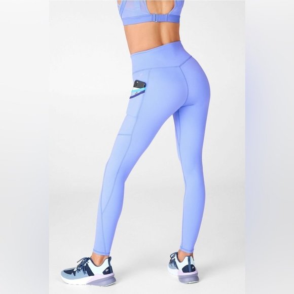 Fabletics Leggings Size Small Light Blue Trinity High-Waisted Pockets  Motion365 - Picture 11 of 13